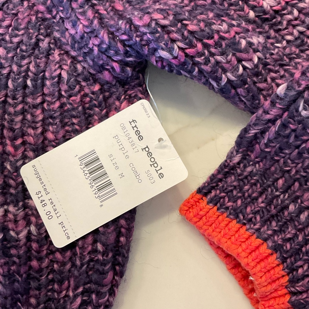 Free People Purple Combo Knit Cardigan-NWT - Picture 8 of 16